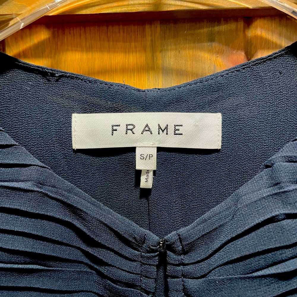 Frame navy blouse size S/P - Picture 3 of 7